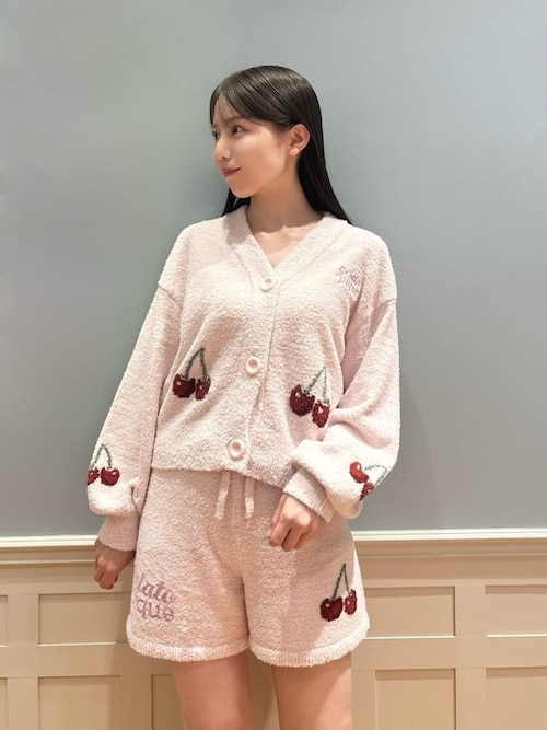 ONLINE限定カラーあり】ベビモコチェリージャガードカーディガン