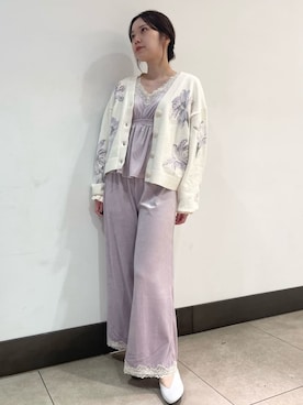 「アイテム（ルームウェア/パジャマ）」を使った、gelato piqueさん（レディース・158cm）の秋コーディネート