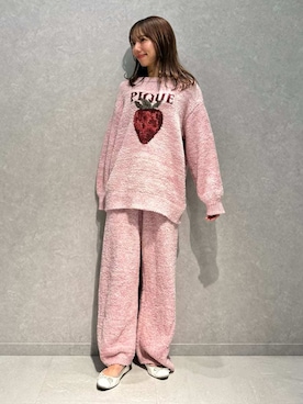 「アイテム（ルームウェア）」を使った、gelato piqueさん（レディース・156cm）の冬コーディネート