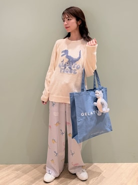 「アイテム（ルームウェア/パジャマ）」を使った、gelato piqueさん（レディース・156cm）の冬コーディネート