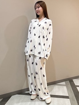 「アイテム（ルームウェア/パジャマ）」を使った、gelato piqueさん（レディース・158cm）の秋コーディネート