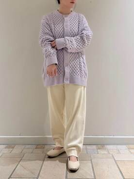 「アイテム（ルームウェア/パジャマ、パープル系）」を使った、gelato piqueさん（レディース・155cm）の秋コーディネート