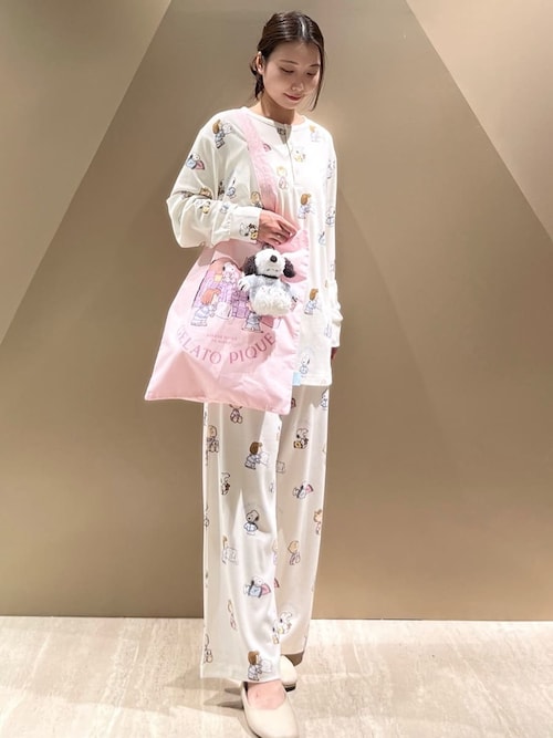 セール】【PEANUTS】オリジナルアート 総柄プルオーバー（ルームウェア