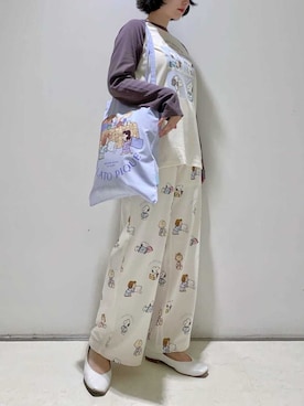 「アイテム（ルームウェア）」を使った、gelato piqueさん（レディース・155cm）の秋コーディネート