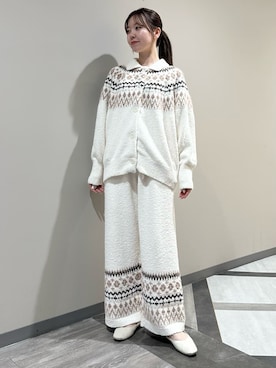 「クリスマス」｜「アイテム（ルームウェア/パジャマ）」を使った、gelato piqueさん（レディース・158cm）の秋コーディネート