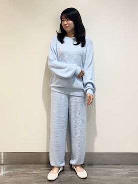 「アイテム（ルームウェア、ブルー系）」を使った、gelato piqueさん（レディース・165cm）の秋コーディネート