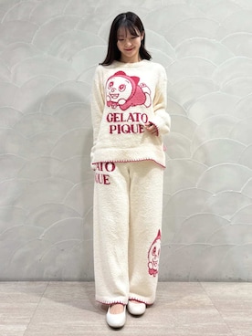 「アイテム（ルームウェア/パジャマ）」を使った、gelato piqueさん（レディース・154cm）の冬コーディネート