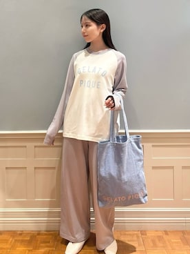 「アイテム（ルームウェア）」を使った、gelato piqueさん（レディース・161cm）の夏コーディネート