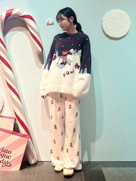 「アイテム（ルームウェア）」を使った、gelato piqueさん（レディース・160cm）の冬コーディネート