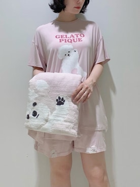 「アイテム（ブランケット）」を使った、gelato piqueさん（レディース・155cm）の春コーディネート