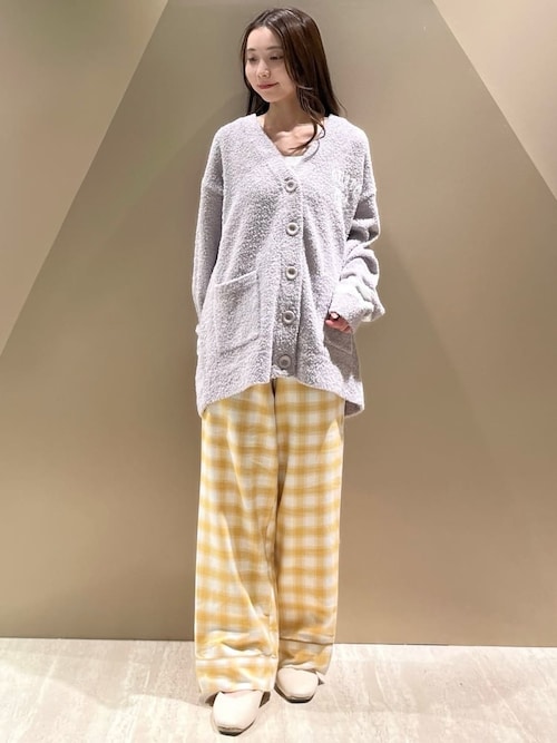 プレッピーネルチェックロングパンツ（ルームウェア/パジャマ
