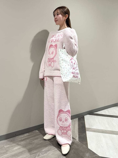 ドラえもん】【レディース】ベビモコジャガードロングパンツ（ルーム