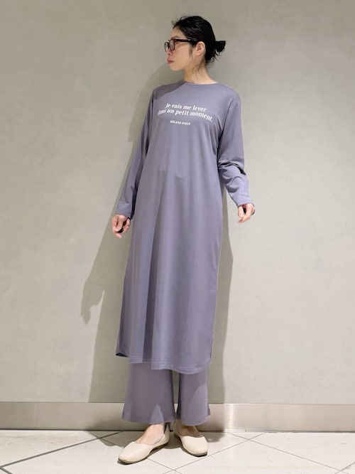 インレイロゴワンピース（ルームワンピース）｜gelato pique