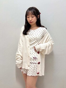 「アイテム（その他ルームウェア、レッド系）」を使った、gelato piqueさん（レディース・148cm）の春コーディネート