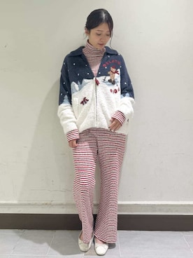 「アイテム（ルームウェア）」を使った、gelato piqueさん（レディース・160cm）の秋コーディネート