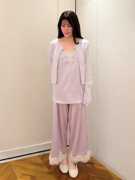 「アイテム（ルームウェア/パジャマ、パープル系）」を使った、gelato piqueさん（レディース・151cm）の夏コーディネート