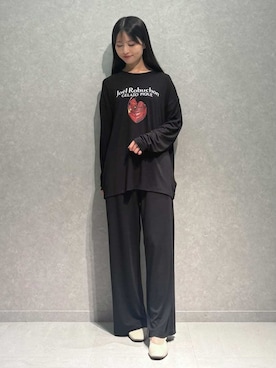 「アイテム（ルームウェア、ブラック系）」を使った、gelato piqueさん（レディース・160cm）の秋コーディネート