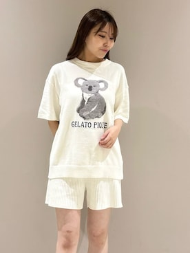 「アイテム（ルームウェア）」を使った、gelato piqueさん（レディース・148cm）の夏コーディネート