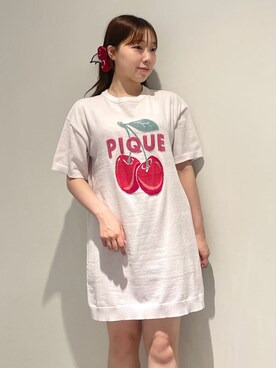 「アイテム（その他ルームウェア、レッド系）」を使った、gelato piqueさん（レディース・164cm）の春コーディネート