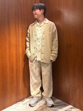 「アイテム（ルームウェア）」を使った、gelato piqueさん（メンズ・163cm）の冬コーディネート