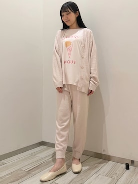 「アイテム（ルームウェア）」を使った、gelato piqueさん（レディース・161cm）の春コーディネート