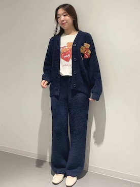 「アイテム（ルームウェア/パジャマ）」を使った、gelato piqueさん（レディース・162cm）の秋コーディネート