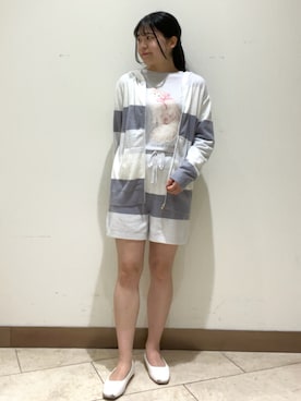 「ネコ」｜「アイテム（ルームウェア）」を使った、gelato piqueさん（レディース・156cm）の春コーディネート
