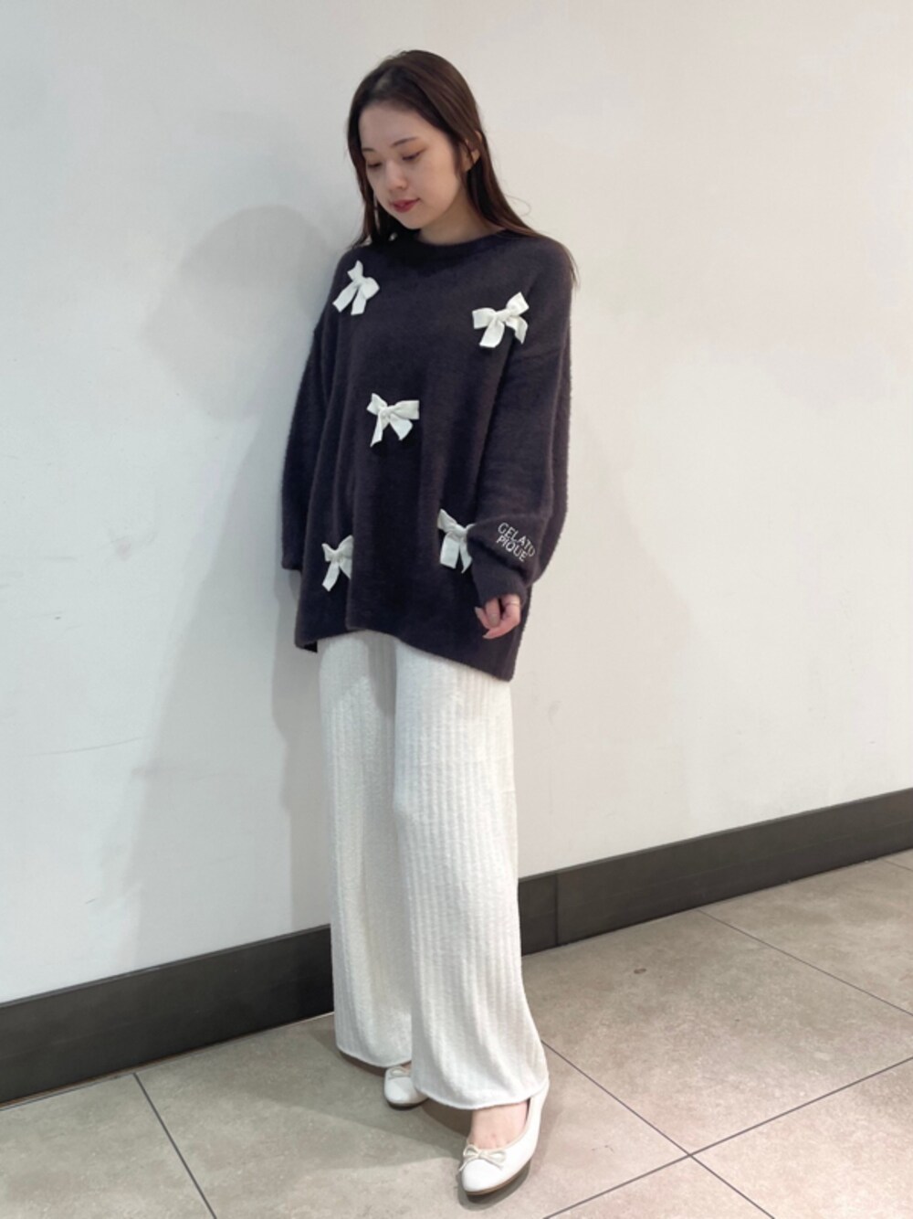 ジェラートピケ　リボンプルオーバー　パンツ　セット Amazon | [ジェラート ピケ] リボンプルオーバー PWNT244069