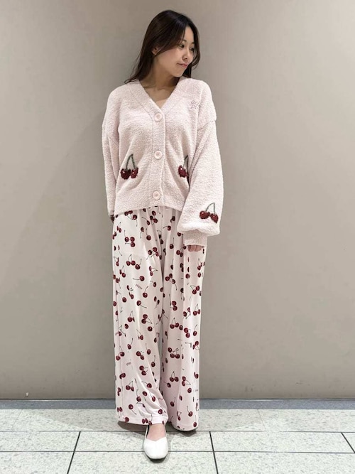 ONLINE限定カラーあり】ベビモコチェリージャガードカーディガン