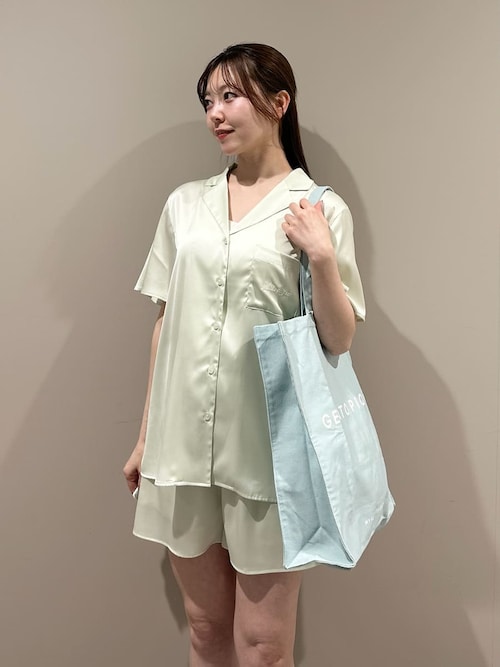 極美品　ジェラートピケ　ルームウェア　サテンシャツ　ショートパンツ　キャミソール サテンショートパンツ（ルームウェア/パジャマ）｜gelato pique