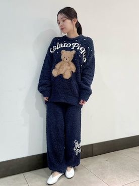 「アイテム（ルームウェア）」を使った、gelato piqueさん（レディース・158cm）の秋コーディネート