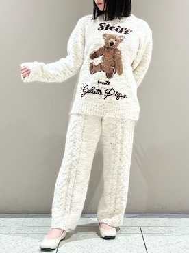 「アイテム（ルームウェア）」を使った、gelato piqueさん（レディース・153cm）の冬コーディネート