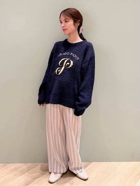 「アイテム（ルームウェア）」を使った、gelato piqueさん（レディース・156cm）の秋コーディネート