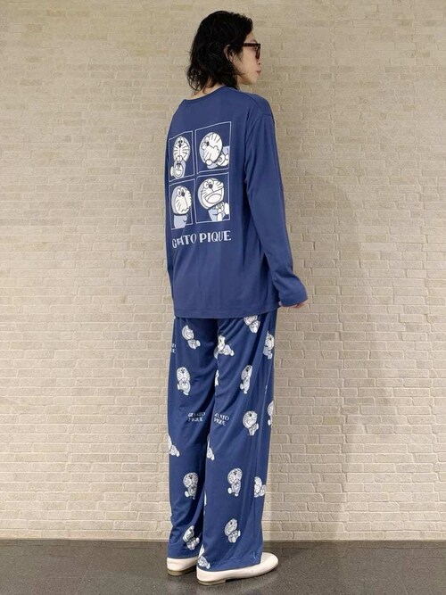 ドラえもん】【メンズ】総柄ロングパンツ（ルームウェア/パジャマ
