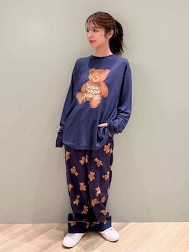 「アイテム（ルームウェア）」を使った、gelato piqueさん（レディース・156cm）の秋コーディネート