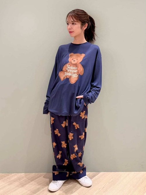 セール】【HOLIDAY】【HOMME】ベアワンポイントロンT（ルームウェア