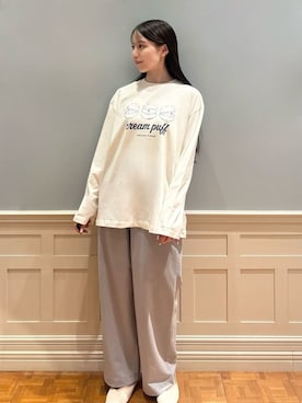「アイテム（ルームウェア）」を使った、gelato piqueさん（レディース・161cm）の夏コーディネート