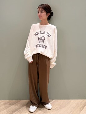 「アイテム（ルームウェア/パジャマ）」を使った、gelato piqueさん（レディース・156cm）の秋コーディネート