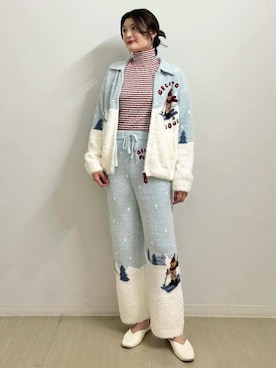 「アイテム（ルームウェア/パジャマ）」を使った、gelato piqueさん（レディース・164cm）の秋コーディネート