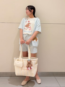 「アイテム（ポーチ）」を使った、gelato piqueさん（レディース・158cm）の春コーディネート