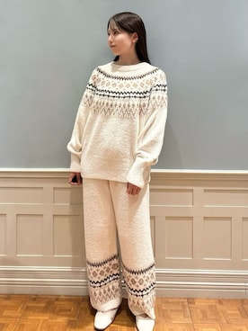 「アイテム（ルームウェア/パジャマ）」を使った、gelato piqueさん（レディース・161cm）の冬コーディネート