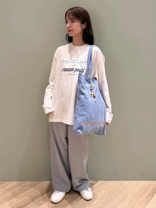 HOMME】ミニ裏毛ワンポイントロゴ刺繍ロングパンツ（ルーム