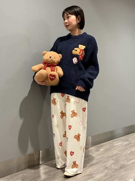 「アイテム（ルームウェア/パジャマ）」を使った、gelato piqueさん（レディース・153cm）の秋コーディネート