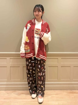 「アイテム（ルームウェア）」を使った、gelato piqueさん（レディース・160cm）の冬コーディネート