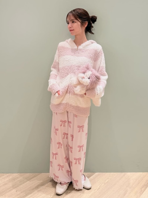 セール】リボン柄ロングパンツ（ルームウェア/パジャマ）｜gelato