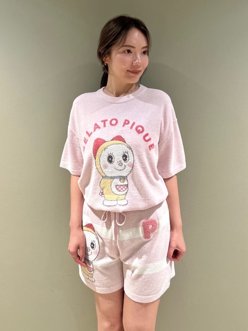 【新品】ジェラピケ　ドラえもん　ジャガードプルオーバー&ショートパンツ　セット ドラえもん】【レディース】ジャガードプルオーバー&ショート