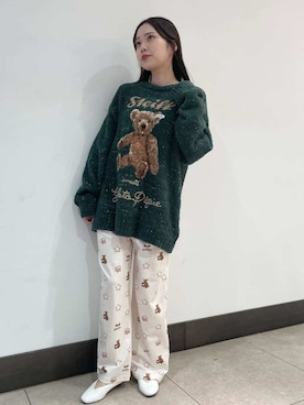 「アイテム（ルームウェア/パジャマ）」を使った、gelato piqueさん（レディース・158cm）の冬コーディネート