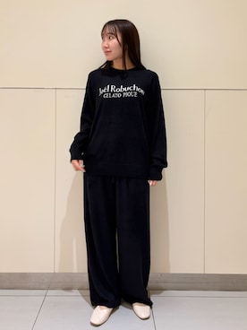 「アイテム（ルームウェア、ブラック系）」を使った、gelato piqueさん（レディース・158cm）の秋コーディネート
