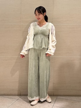 「アイテム（ルームウェア/パジャマ）」を使った、gelato piqueさん（レディース・158cm）の秋コーディネート