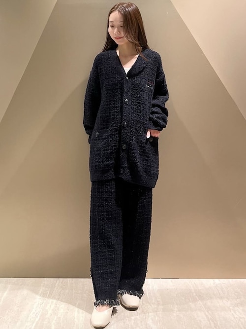 セール】【JOEL ROBUCHON】ツイードモコロングパンツ（ルームウェア